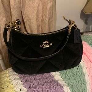 Black velvet Coach Teri crossbody